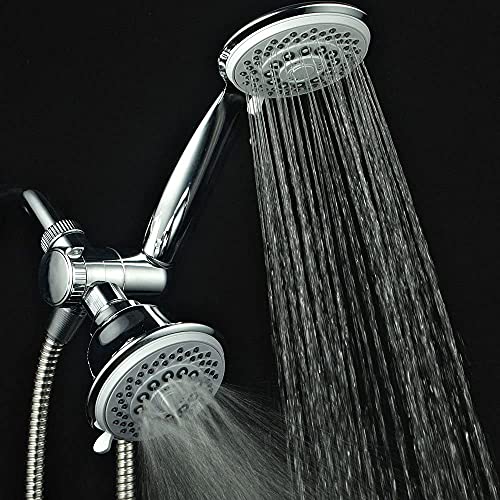 Hotel Spa AquaStorm 30-Setting SpiralFlo 3-Way High Pressure Luxury Shower Head/Handheld Showerhead Combo with Water Saving Economy Mode/Chrome - Image 4