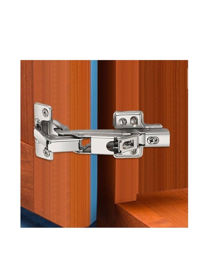 KNP KNP 110 Degree Angle Adjustable Stainless Steel Cabinet Door Concealed Cabinet Hinge Full Overlay Half Overlay Inset Hinges Set of 4 hinges - Image 2