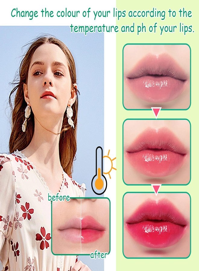 XMXueMei 2PCS Aloe Vera Lipstick,Magic Color Changing Lipstick for Women,Moisturizing Tinted Lip Balm,Waterproof Long Lasting Color Change PH Mood Jelly Lipsticks Lip Blam Gloss Stain Makeup Set - Image 4