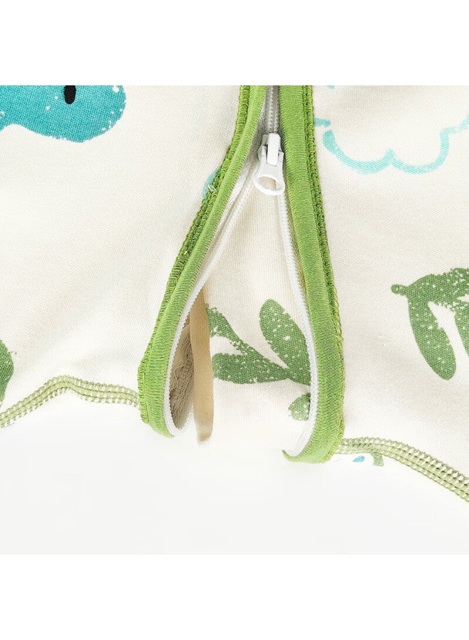 Zisehy Zisehuayu Baby Split-leg Sleeping Bag, Children's Spring And Autumn Pajamas, Boys' Anti-kick Blanket Sleeping Bag, Green, Size 100 - Image 4