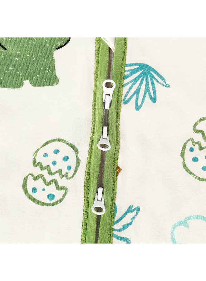 Zisehy Zisehuayu Baby Split-leg Sleeping Bag, Children's Spring And Autumn Pajamas, Boys' Anti-kick Blanket Sleeping Bag, Green, Size 100 - Image 3