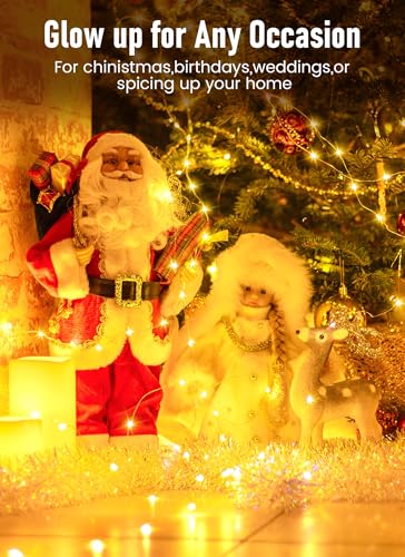 Minetom Twinkle Fairy Lights, 33 ft 100 LED USB Plug in String Lights with Remote and Timer, Waterproof 8 Modes for Bedroom Indoor Wreath DIY Party Wedding Christmas Holiday Decoration - Image 2