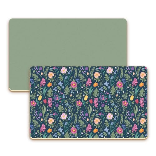 Haevola 2Pack Premium Dish Drying Mat Coffee Bar Mat Drainer Rack for Kitchen Counter Decor Super Absorbent Drying Matt Coffee Station Mat Machine Safe 12 x 195 Fern Florals - Image 1