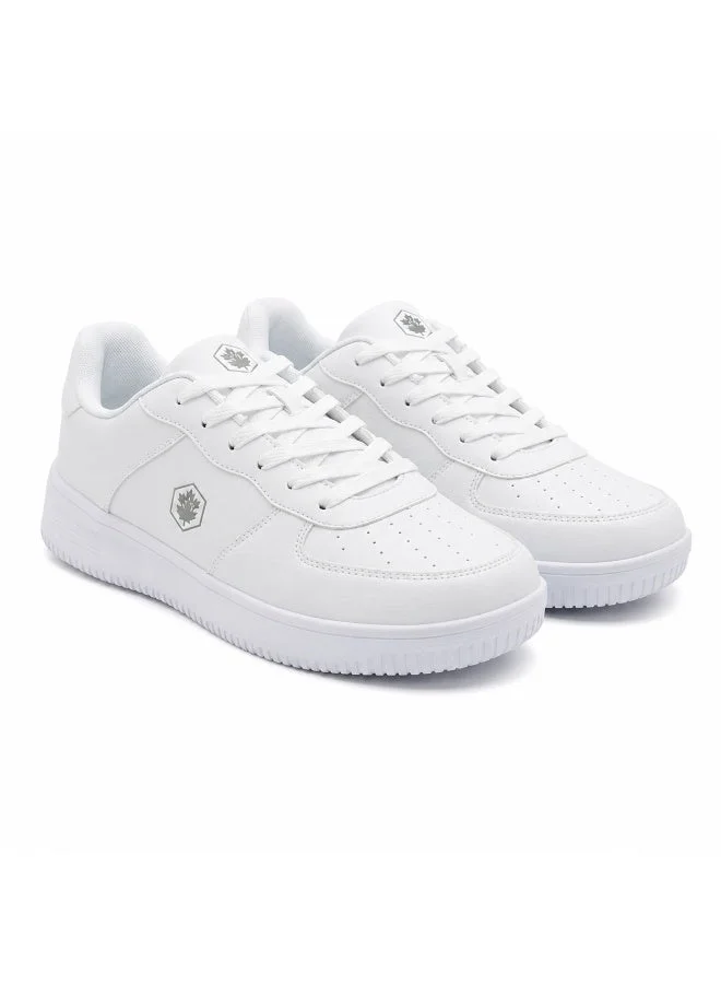 Lumberjack Lumberjack Men's White Casual Sneakers | Lightweight Lace-Up Walking Shoes | Comfortable Everyday Fashion Shoes | Durable Low-Top Lifestyle Sneakers