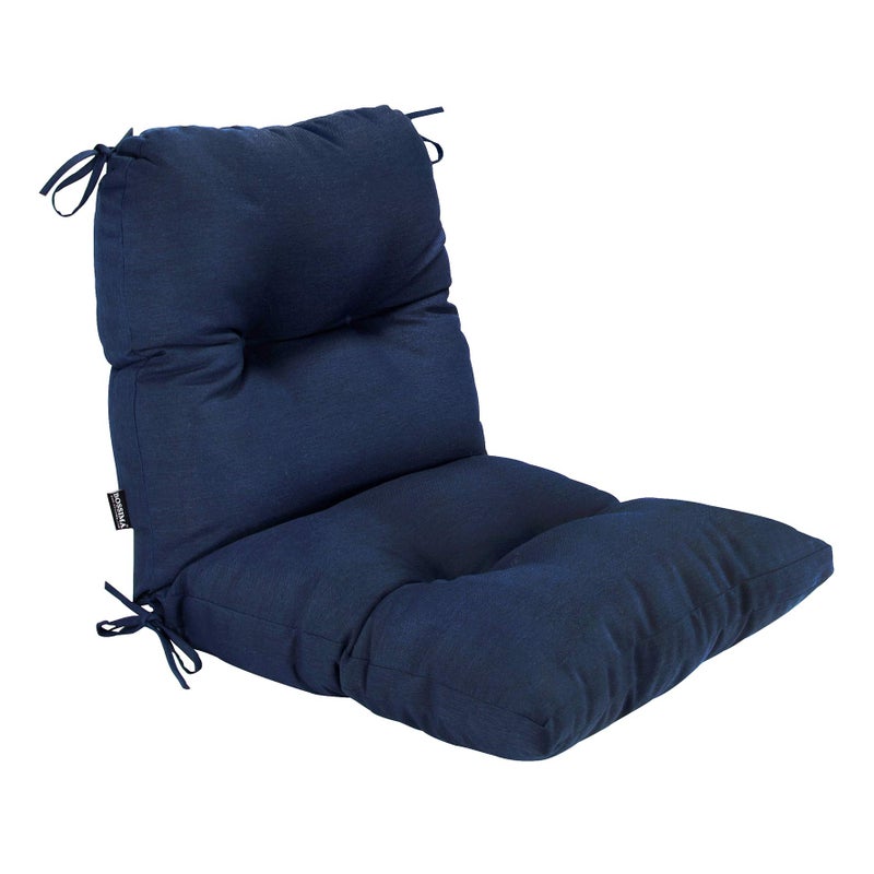 BOSSIMA Outdoor Indoor High Back Chair Tufted Cushions Comfort Replacement Patio Seating Cushions Navy Blue