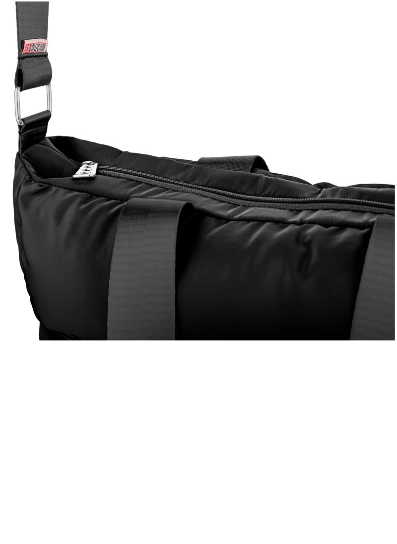 B.S COLLECTION - Large capacity waterproof soft quilted shoulder bag and cross bag for women - Black - Image 1