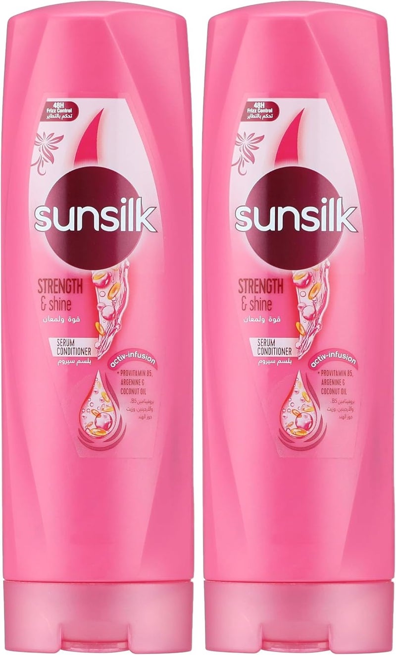 Conditioner, Strength & Shine for hair 10x stronger and 2x smoother** + ultra shine, 350ml (Pack of 2) - Image 1