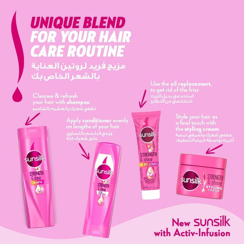 Conditioner, Strength & Shine for hair 10x stronger and 2x smoother** + ultra shine, 350ml (Pack of 2) - Image 4