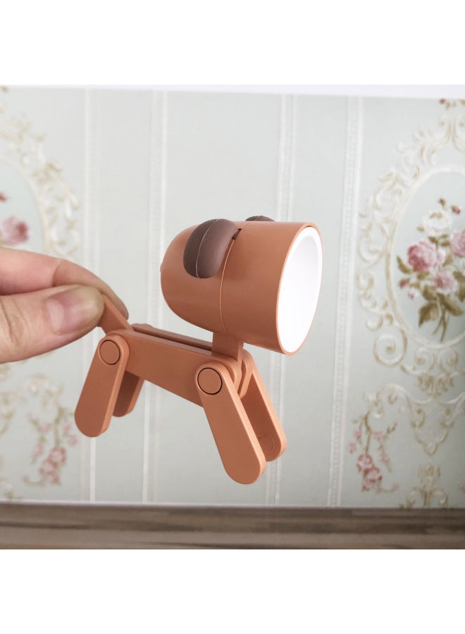 6 Points 12 Points Puppy Table Lamp Deer Table Lamp Baby House Mini Lamp Blythe Photo Props Furniture Accessories-Specifications:Orange Puppy Table Lamp  - Image 1