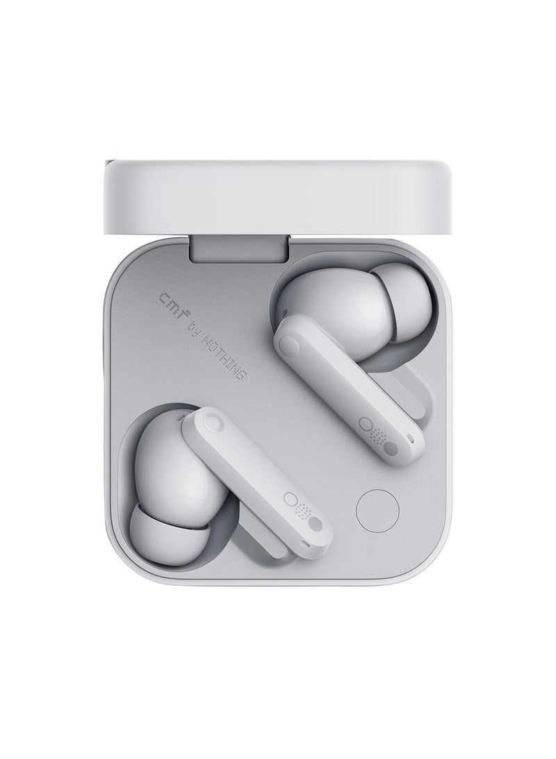 ELTRAZONE Buds Pro 2 True Wireless Earbuds with Built-in ChatGPT Integration, 50 dB Smart Active Noise Cancellation, Clear Voice Technology 2.0, Spatial Audio, IP55 Dust & Water Resistance – Light Grey – Middle East Version for Premium Audio & AI Access  - Image 2