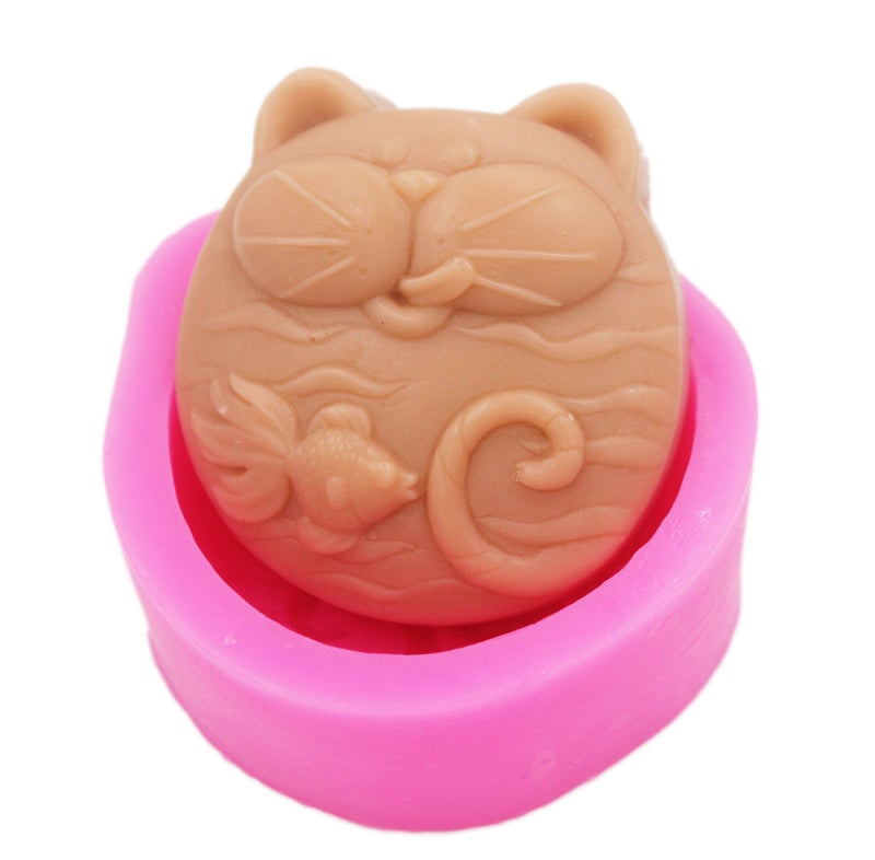 Longzang Cat like Fish 50293 Craft Art Silicone Soap mold Craft Molds DIY Handmade soap molds - Image 2