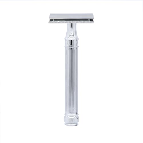 Edwin Jagger Chrome Lined Double Edge Razor - Long Handle - Image 1