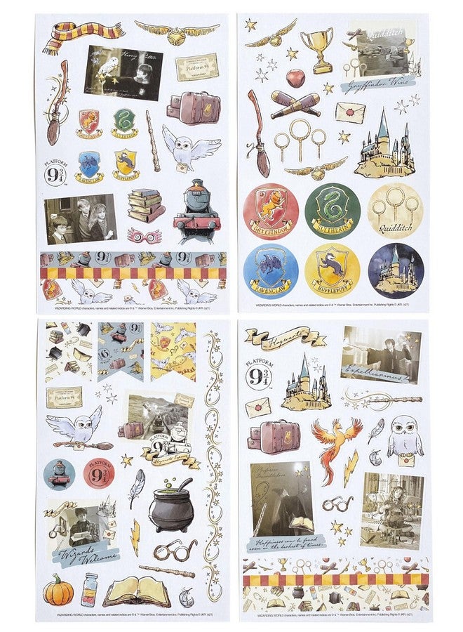 Paper House Productions Harry Potter Sticker Pack Of 4 Sticker Sheets For Crafts, Scrapbooking & Collecting - Watercolor Icons - Image 2