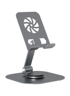 Metal 360° Rotation Mobile Phone Tablet Holder Anti Slip Foldable Regulate Portable Lazy Desktop Live Mobile Phone Stand Mount Grey