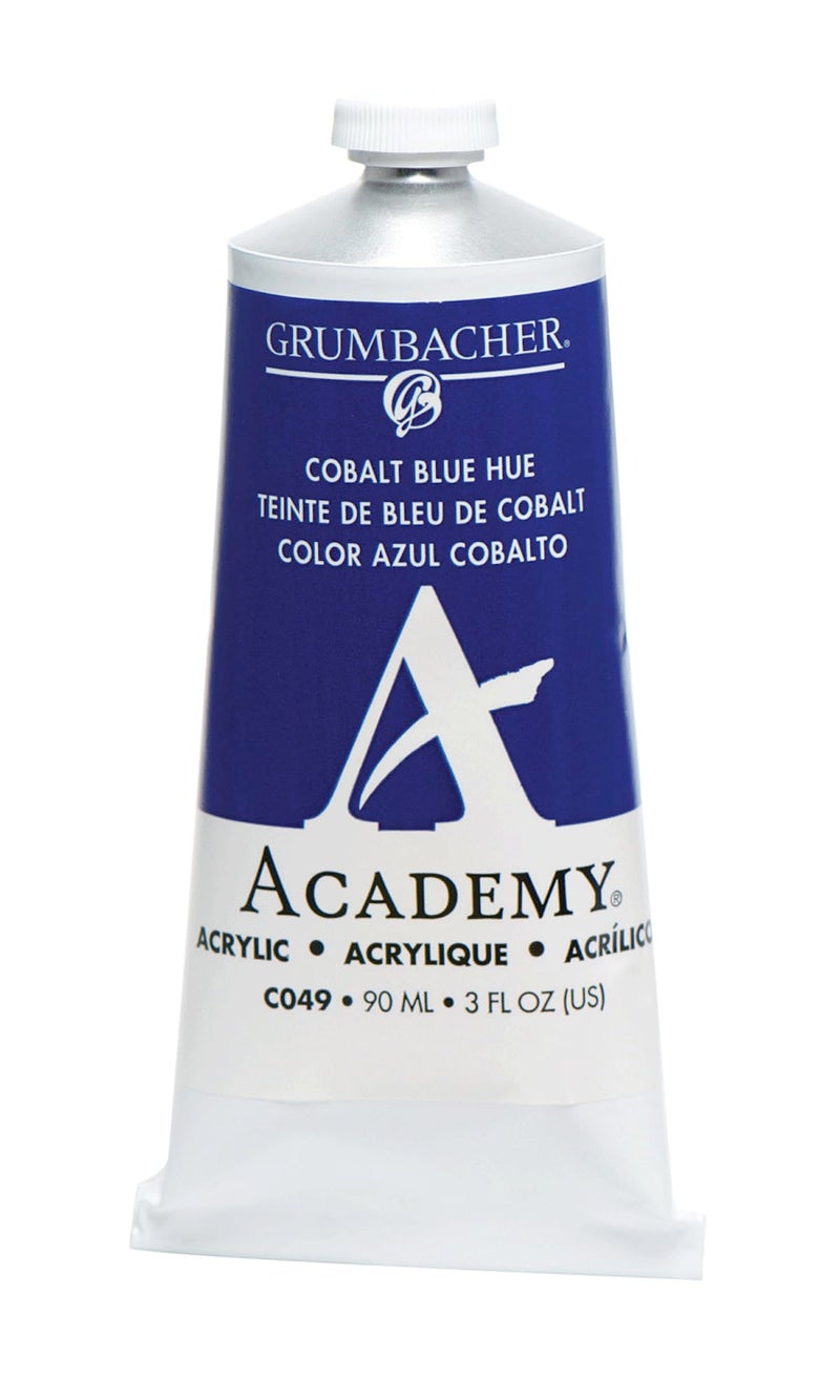 Grumbacher Academy Acrylic Paint Gloss 90ml3 oz Metal Tube Cobalt Blue Hue