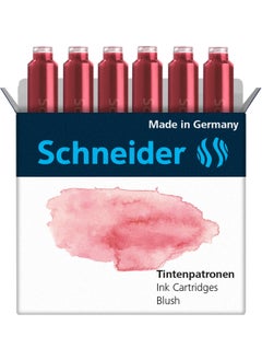 Schneider Fountain Pen Cartridge 6 Pack Pastel Red  - Image 1