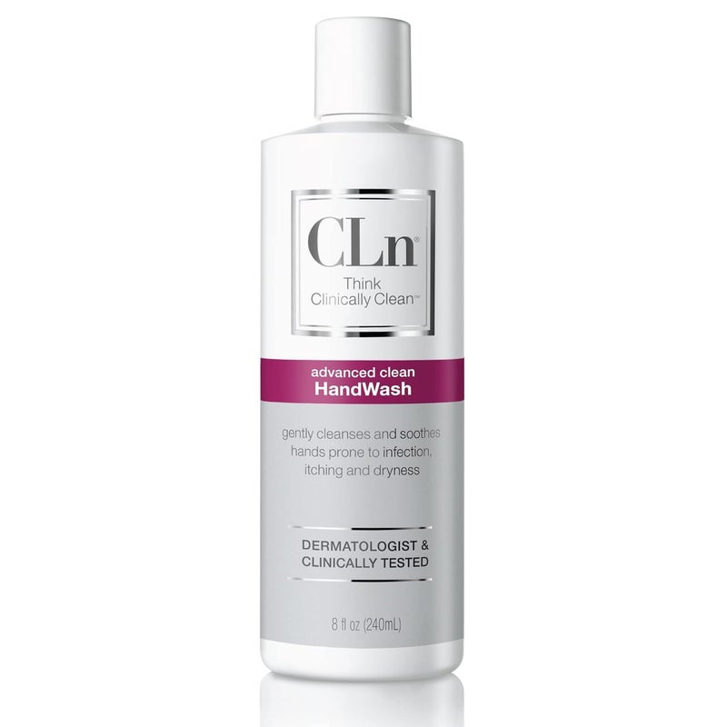 CLn HandWash  Advanced Hygiene for Hands Formulated with Glycerin for Sensitive Skin Prone to Hand Dermatitis Redness Irritation Eczema and Rash FragranceFree 8 fl oz