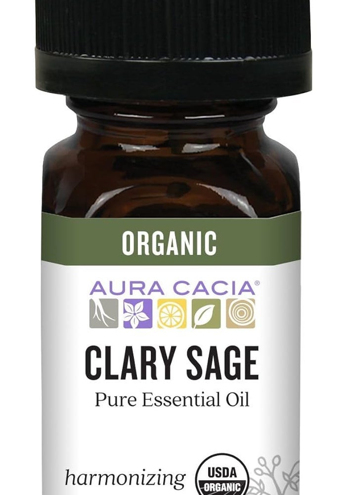 Aura Cacia Organic Clary Sage Essential Oil - 0.25 Fluid Ounce - Image 1