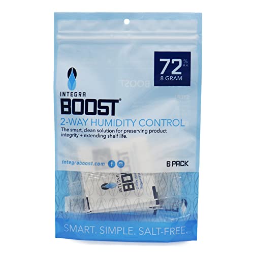 Integra Boost 2-Way Humidity Control Pack - Preserve Flavor & Control Humidity at 72% RH - Moisture Absorber for Herbs, Spices & More - 8 Gram (Pack of 6) - Image 1