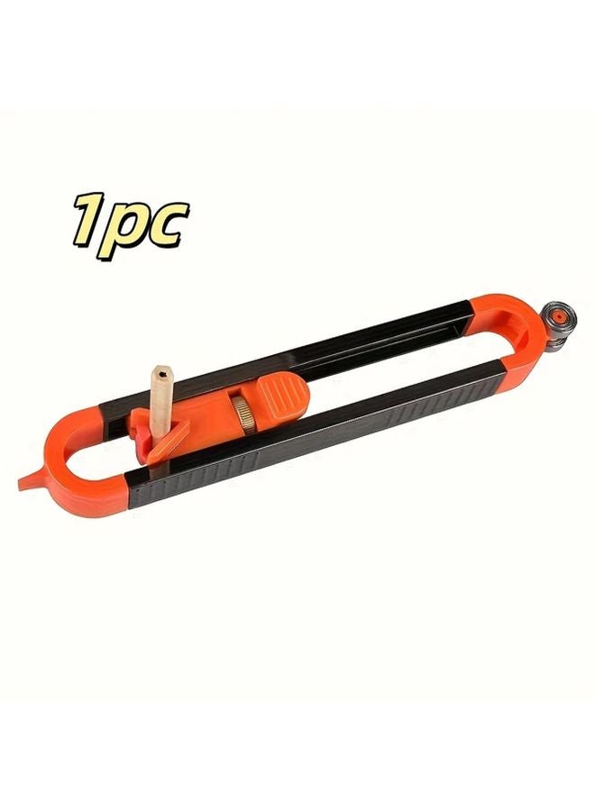 Orange Adjustable Contour Marking Ruler Precision Woodworking Tool Set for DIY Projects - Image 1