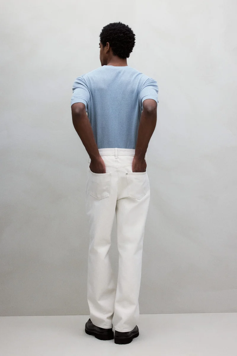 اتش اند ام Regular Fit Hole-knit T-shirt