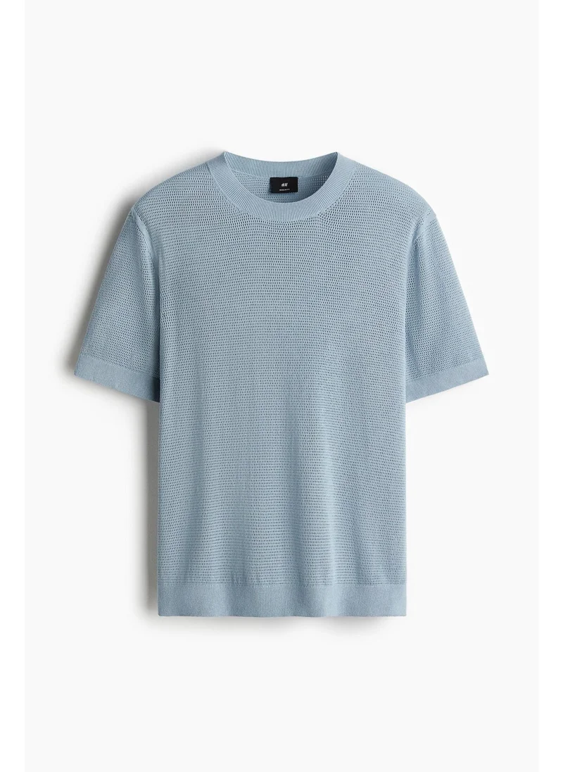 اتش اند ام Regular Fit Hole-knit T-shirt