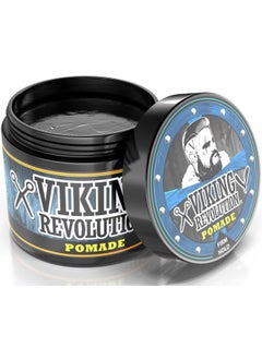 Viking Revolution Pomade for Men 4oz - Firm Strong Hold & High Shine for Classic Styling - Water Based & Easy to Wash Out (Firm, 1 Pack)  - Image 1
