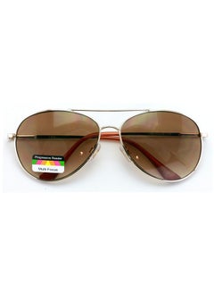 V.W.E. Aviator Progressive No Line Reading Glasses Trifocal Reader Outdoor Sunglasses (Gold 2.50)  - Image 3
