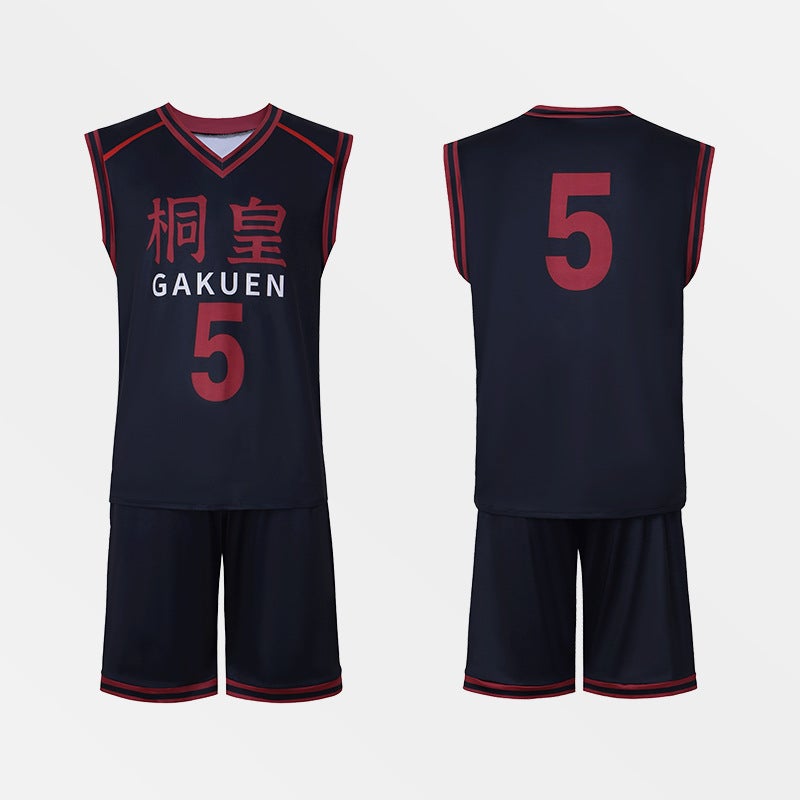 The new sunspot basketball cos clothing emperor light full cosplay clothing role animation play clothing jersey Tonghuang no. 5 jersey