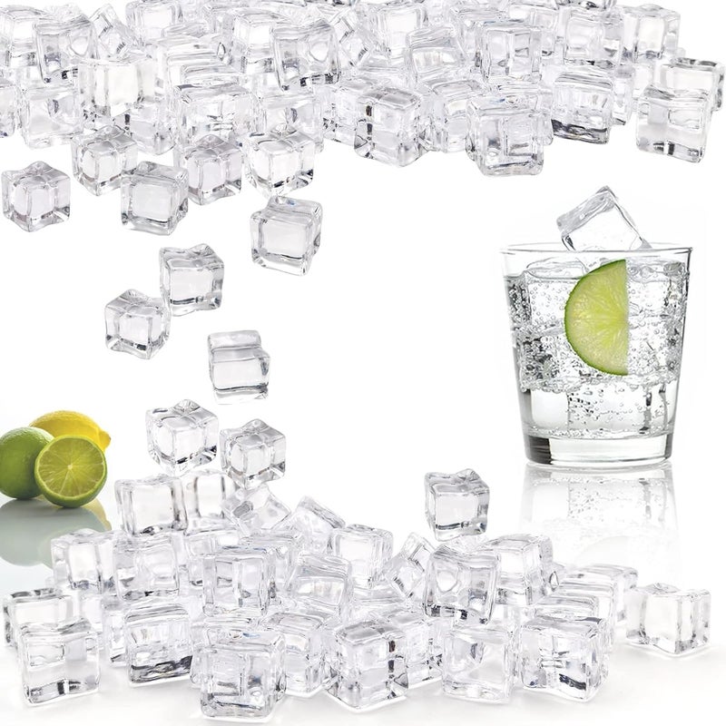 Zalaxt Fake Ice Cubes, 100pcs 15 mm Fake Ice, Artificial Acrylic Crystal Diamonds, Acrylic Ice Rocks, Vase Filler for Decoration Ice for Photography - Image 5
