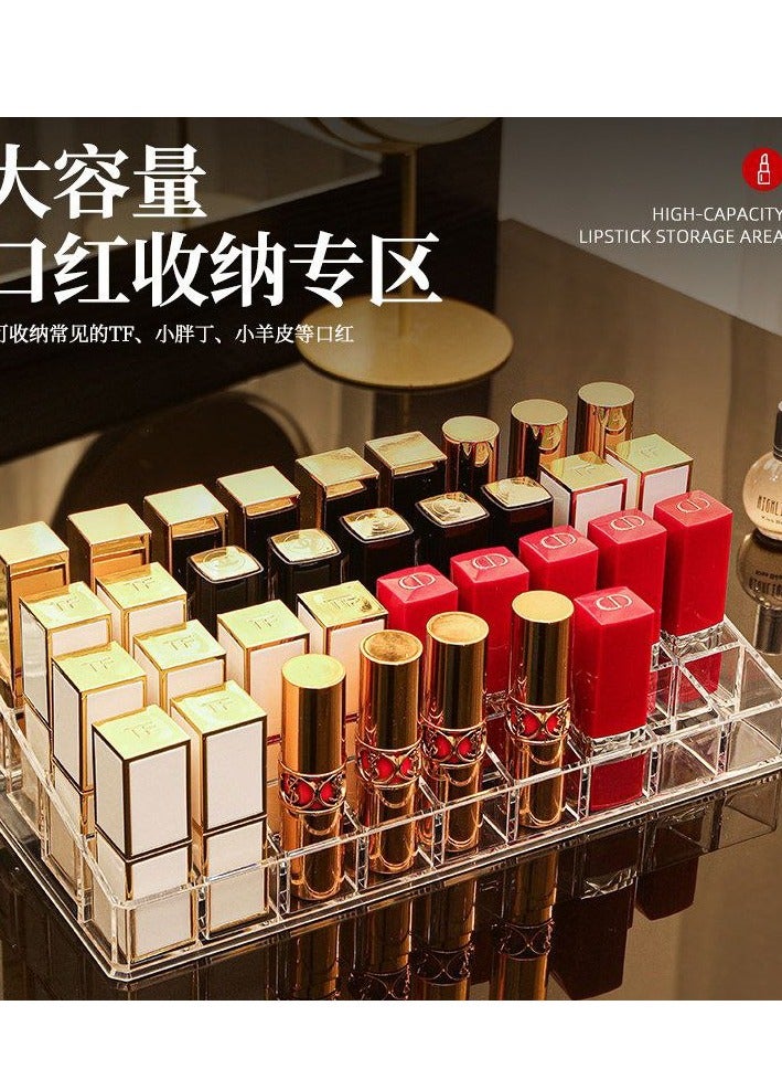 Clear Cosmetic Storage Organizer - Easily Organize Your Cosmetics, Jewelry and Hair Accessories. Looks Elegant Sitting on Your Vanity, Bathroom Counter or Dresser. Clear Design for Easy Visibility. - Image 1