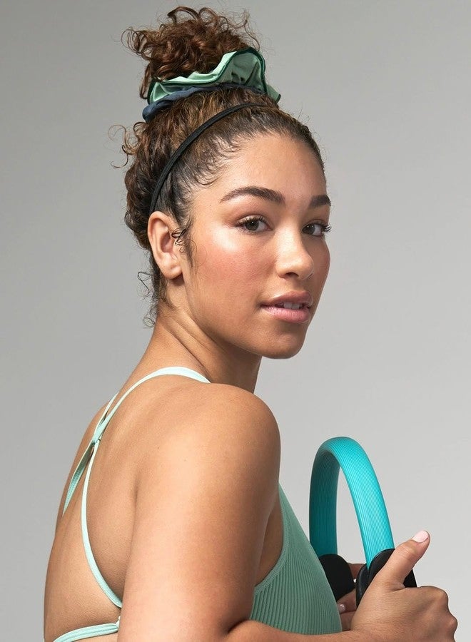 Goody Sport Forever Scrunchies, 2 Ct, Blue & Green, 3X Stronger Hair Scrunchies, Damage-Free Sport-Level Grip for Active Lifestyles, Quick-Dry Styling Accessories for Women & Men, All Hair Types - Image 5