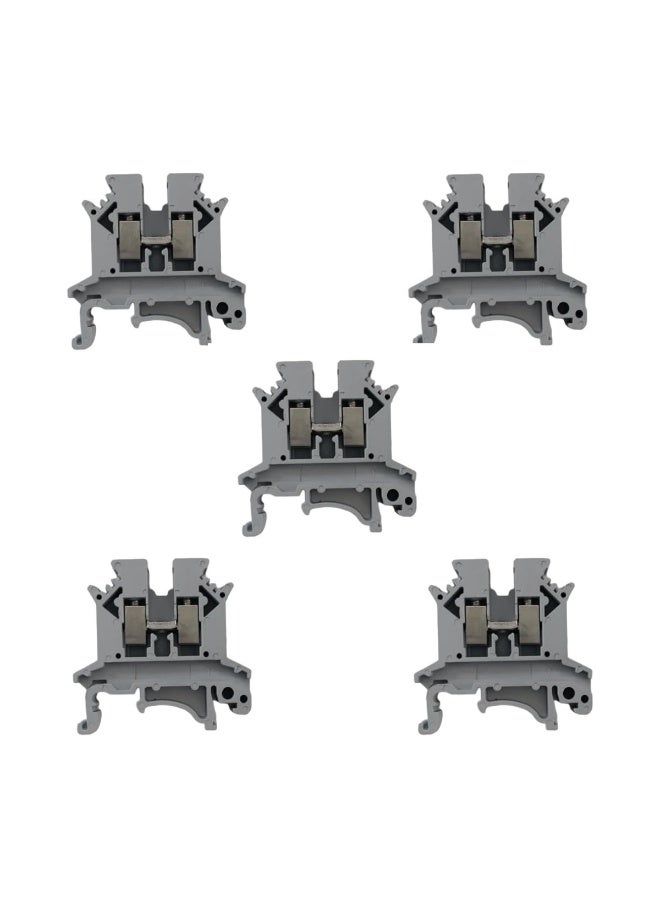 Terminal Block Wire Connector 2.5Mm, 24A, 24-12Awg Current Universal Neutral Class Connector Screw Terminal Block Strips Pass-Through (Pack Of 5)