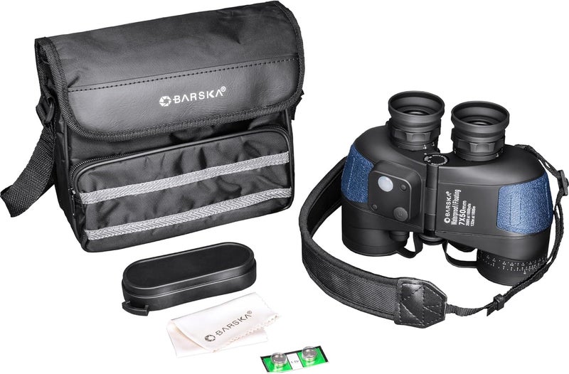 BARSKA Deep Sea Waterproof Floating Binocular w Internal Rangefinder Compass Blue 7x50mm AB10798 - Image 5