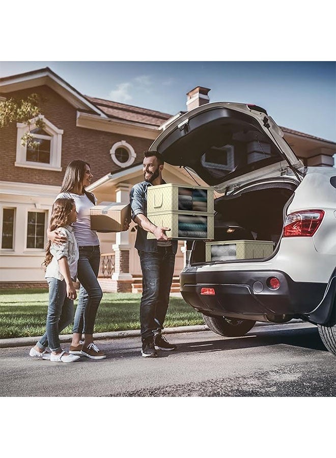 Storage Bag,Foldable Non-woven Fabric Closet Storage Bag,Foldable Closet Organizers Storage Containers with Sturdy Zipper,Oversize Clear Window,Clothes Storage Bins Closet Organizers Storage Containers with Durable Handles Thick Fabric for Blanket Comforter Clothing Bedding - Image 5