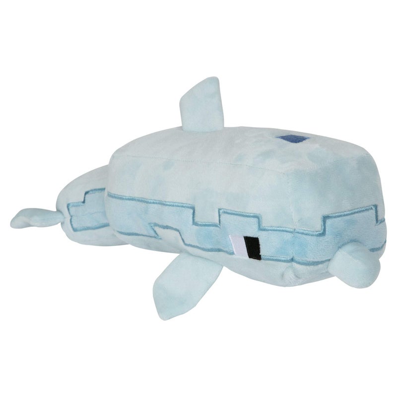 JINX Minecraft Adventure Dolphin Plush Stuffed Toy Light Blue 1375 Long - Image 3