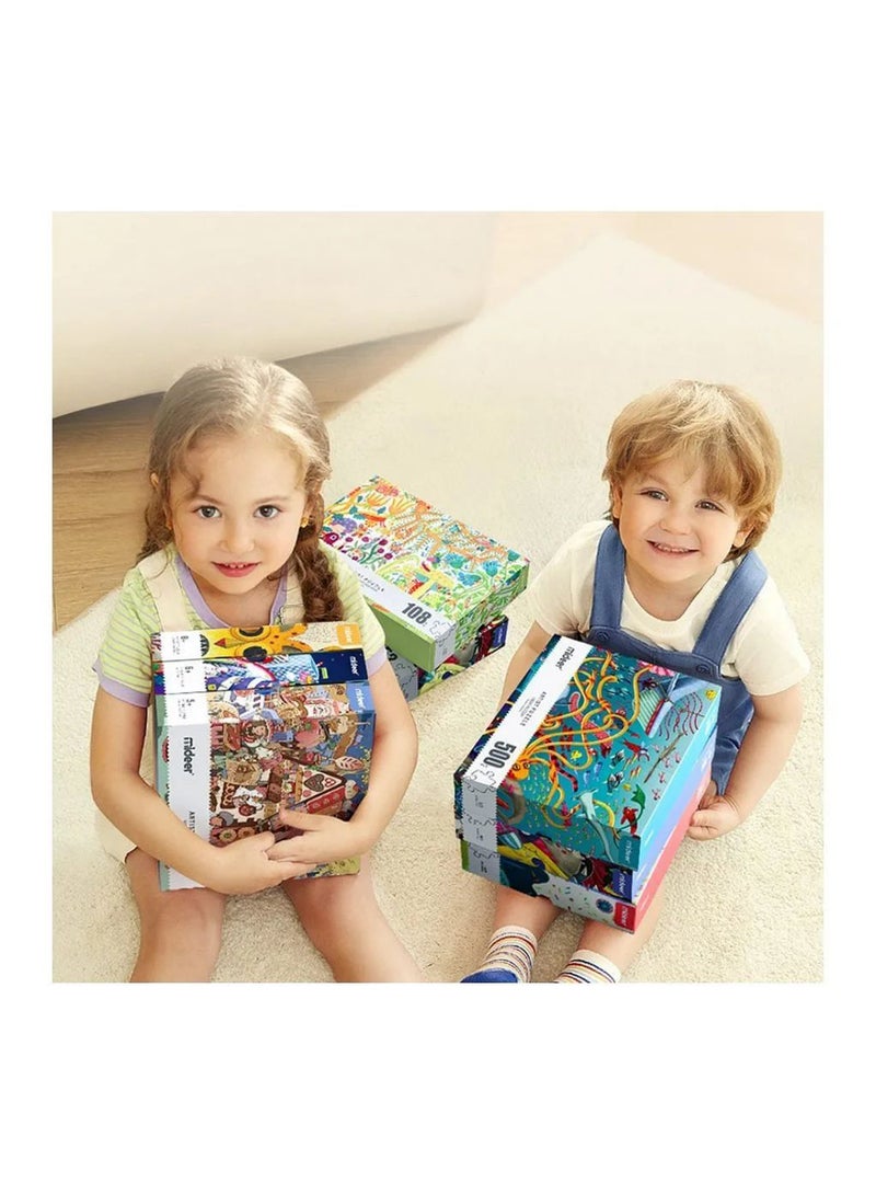 MiDeer Metropolis Puzzle for Ages 6+ – Interactive 352-Piece Jigsaw Puzzle | Easy-to-Fit Pieces | Enhances Motor Skills & Coordination | 31x33x18cm - Image 3