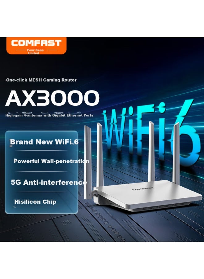 Comfast Ax3000 Dual-Band Wifi 6 Wireless Router For Home Use, Hisilicon Dual-Core Chip, High-Speed 5G Network, Mesh Networking, Wall-Penetrating, Wr631Ax V2 - Image 1
