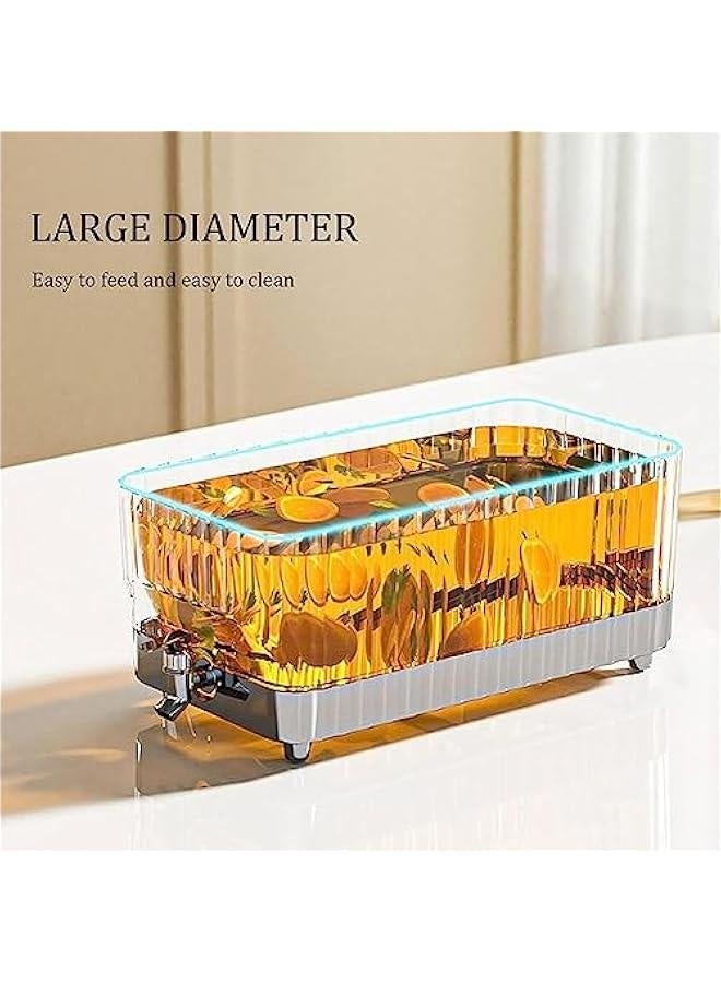 موزع مشروبات سعة 5.3 لتر مع صنبور، موزع مياه الثلاجة مع حنفية، أكسسوارات إبريق الزجاج للكوكتيل، موزع مشروبات الثلاجة - Image 5