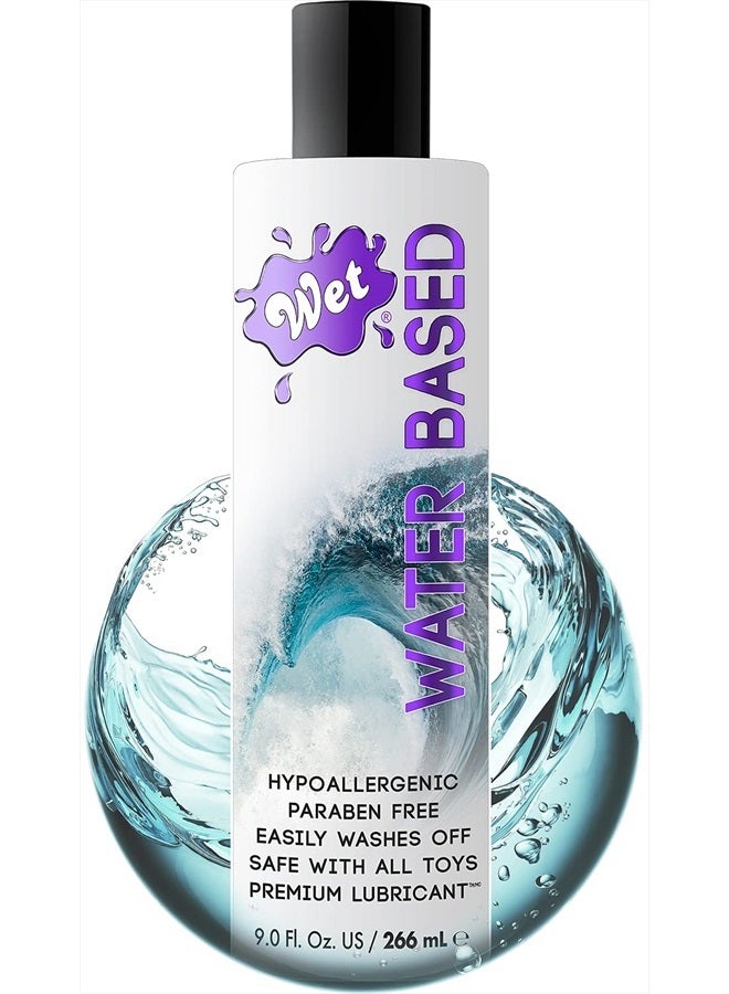 Wet زيت مائي أصلي 9 أونصات مزلق فاخر متوازن الحموضة مضاد للحساسية - Image 1
