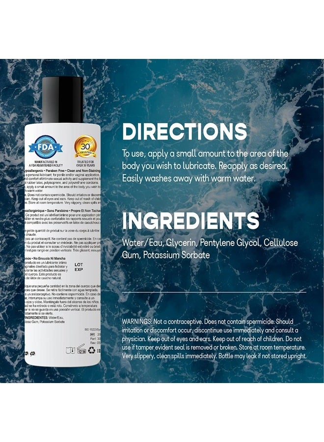 Wet زيت مائي أصلي 9 أونصات مزلق فاخر متوازن الحموضة مضاد للحساسية - Image 2