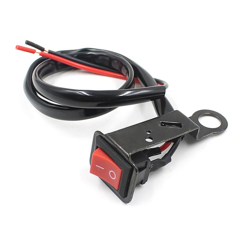 Motorcycle Kill Switch Button Compact Durable On Off Switch with Cable for ATV Scooter Snowmobile - Image 2