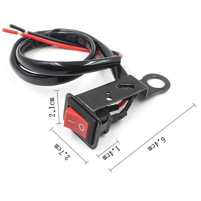 Motorcycle Kill Switch Button Compact Durable On Off Switch with Cable for ATV Scooter Snowmobile - Image 3