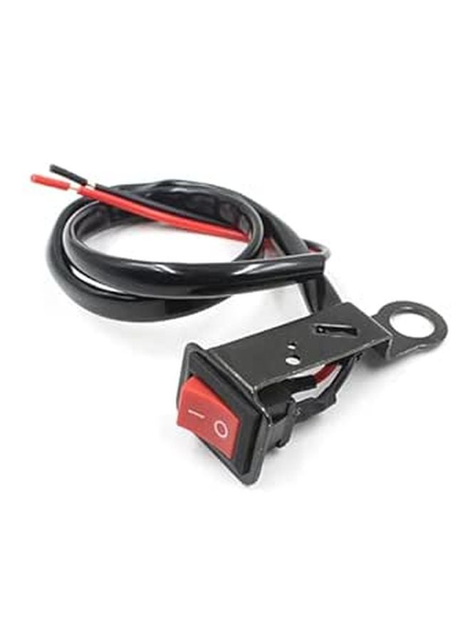Motorcycle Kill Switch Button Compact Durable On Off Switch with Cable for ATV Scooter Snowmobile - Image 1