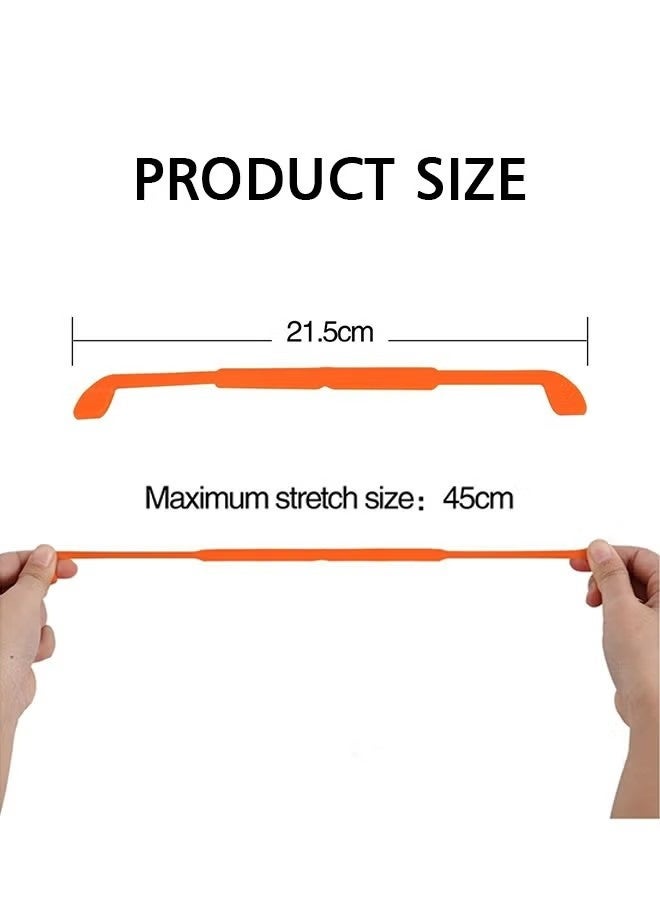 8pcs Glasses Straps, Silicone Glasses for Kids with Colorful Sunglass Straps and 16 pcs Non-slip Ear Hooks, Sports Glasses with Soft Elastic Glasses Holder, Suitable for Adults and Kids - Image 2