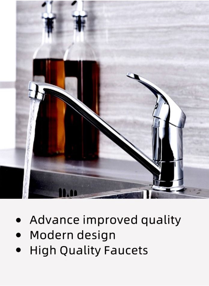 MODI - Galaxy One Handle Basin Mixer Silver - Image 1