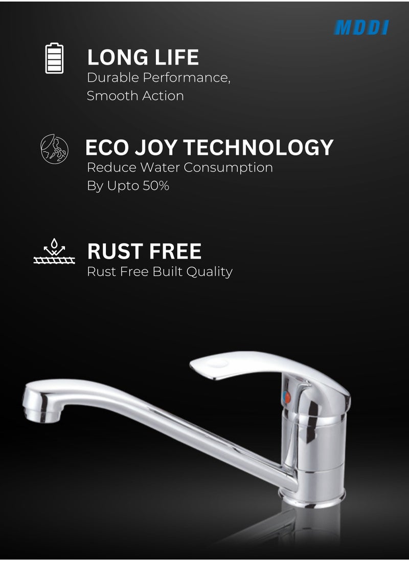 MODI - Galaxy One Handle Basin Mixer Silver - Image 1