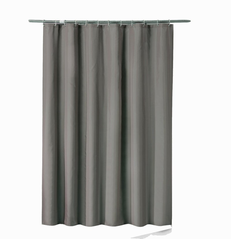 Sfoothome 36 Inch Wide x 78Inch Long Hotel Fabric Shower Curtain Waterproof Bath Curtains Heavy Weight Deep Gray - Image 1