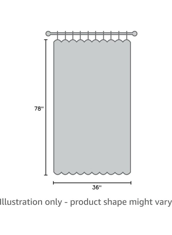 Sfoothome 36 Inch Wide x 78Inch Long Hotel Fabric Shower Curtain Waterproof Bath Curtains Heavy Weight Deep Gray - Image 2