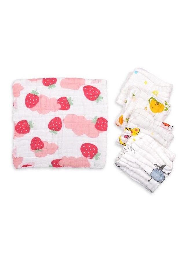 MOM'S HOME Organic Muslin New Born Baby Gift Setblue White10 Items  - Image 4